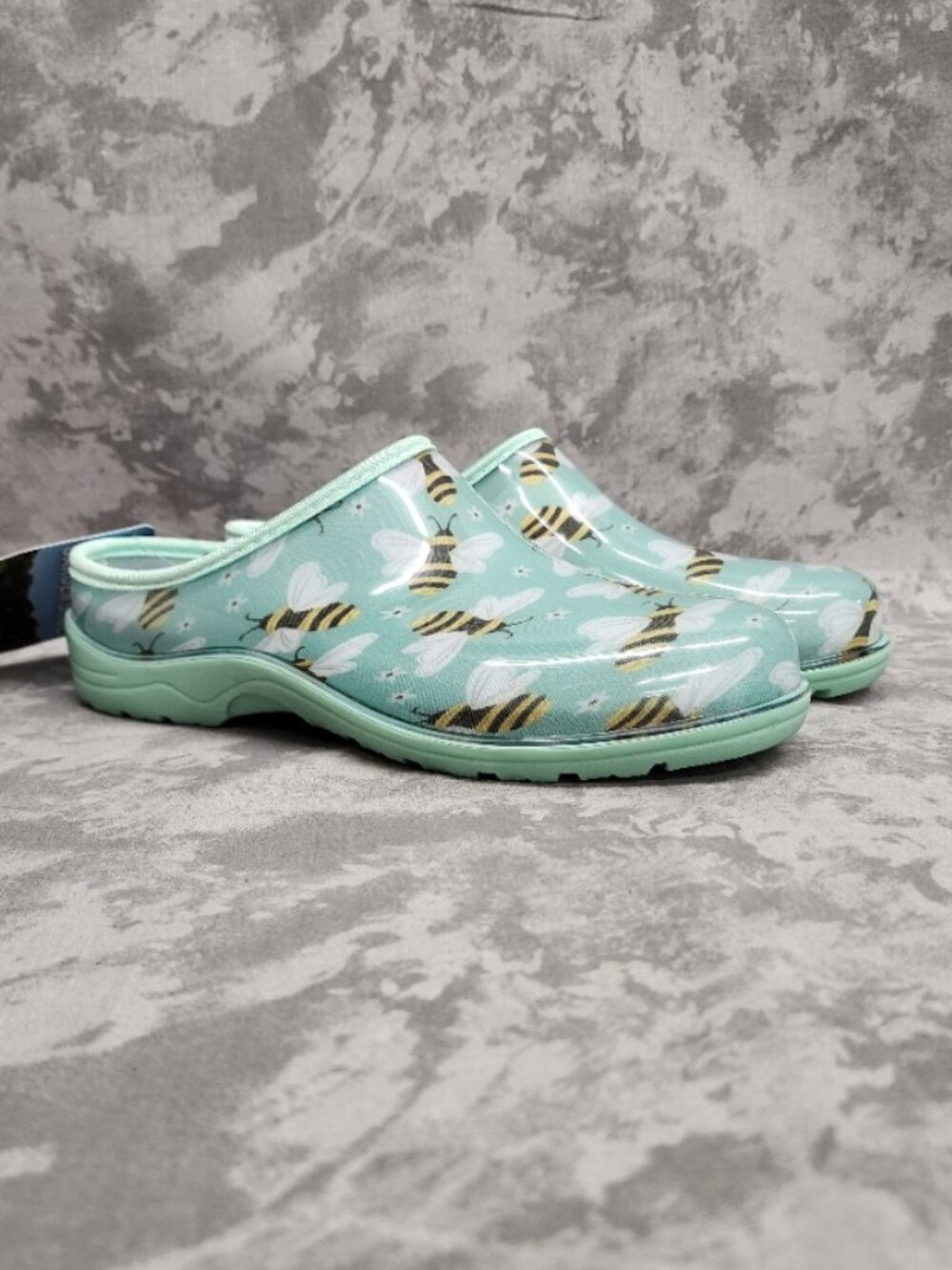 New Ground Work Waterproof Garden Shoe Clogs - Bee & Flower Print - Size 9